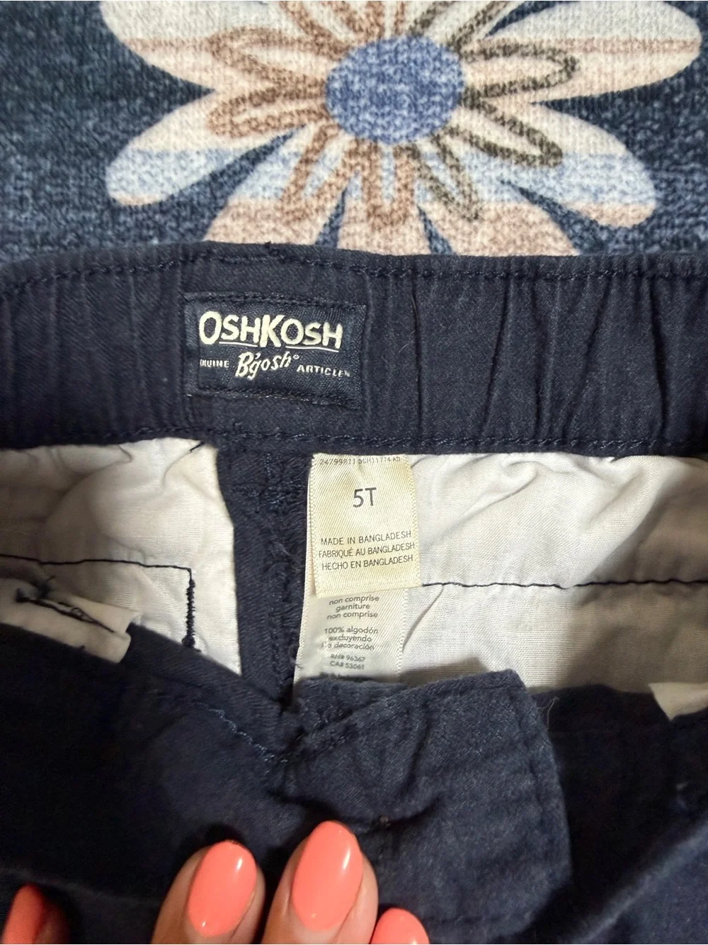 OshKosh B'gosh Dark Navy Pull-Cuff Pants